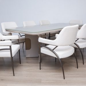 LOREAN Dining Table + 8 Lancer Chairs
