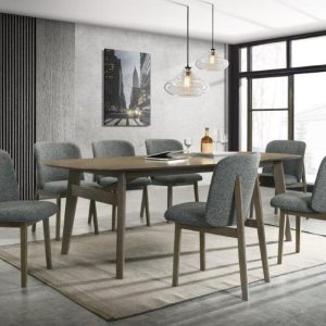 ALSTON Dining Table + 8 Chairs