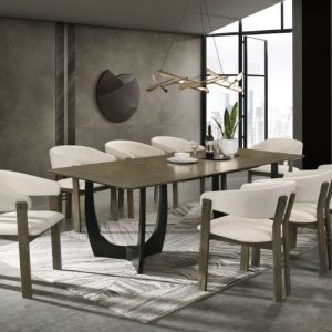 ALISSA Dining Table + 8 Chairs