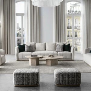 SOHO 7 Seater Fabric Sofa (3+2+1+1) + 2 Ottomans